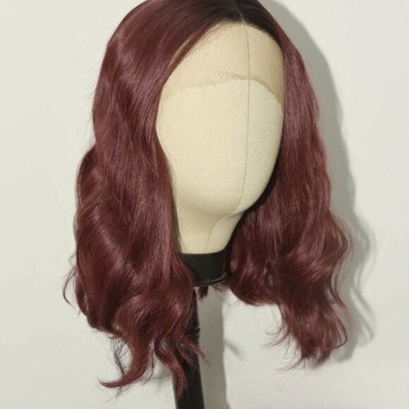 Red Wigs Lace Front Wig Burgundy Wigs - Picture 3 of 5